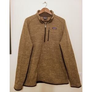 Patagonia Men's Better Sweater Quarter Zip Fleece Jacket Pullover Khaki SZ XXL